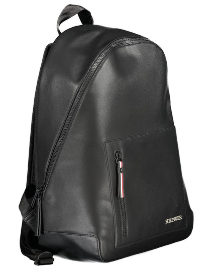 Tommy Hilfiger Black Polyurethane Men's Backpack