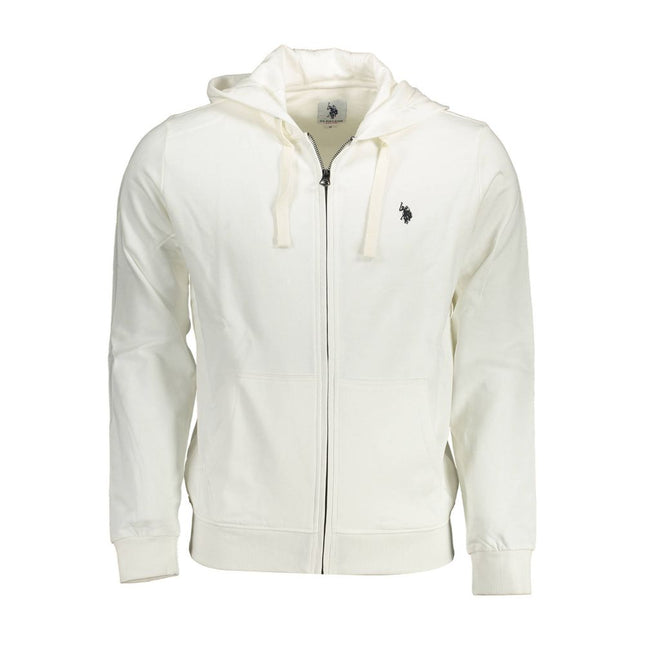 U.S. POLO ASSN. White Cotton Men Sweater