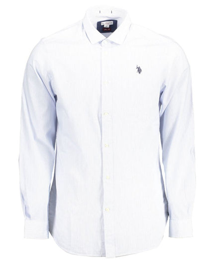 U.S. POLO ASSN. Light Blue Cotton Men Shirt