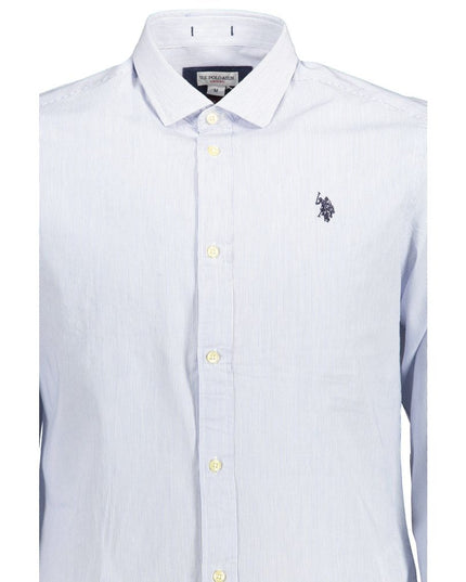 U.S. POLO ASSN. Light Blue Cotton Men Shirt