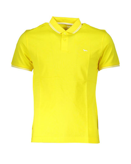 Harmont & Blaine Elegant Yellow Cotton Polo with Contrast Details