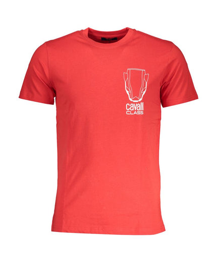Cavalli Class Red Cotton T-Shirt