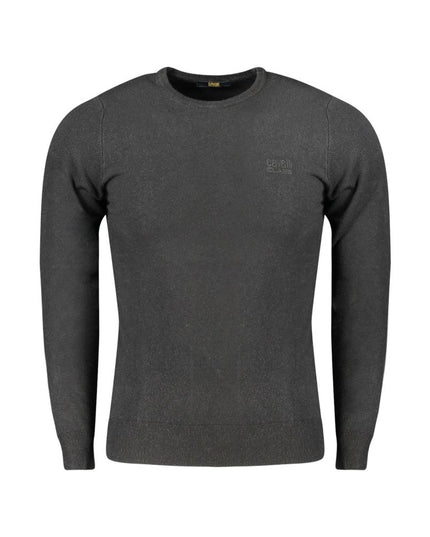 Cavalli Class Black Viscose Men Sweater