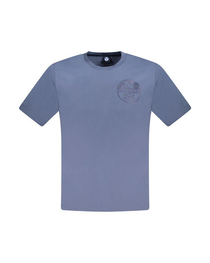 North Sails Blue Cotton Men T-Shirt