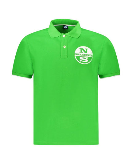 North Sails Green Cotton Men Polo Shirt