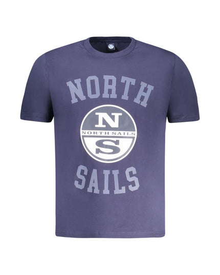 North Sails Blue Cotton Men T-Shirt