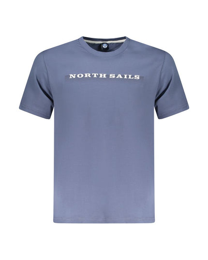 North Sails Blue Cotton Men T-Shirt