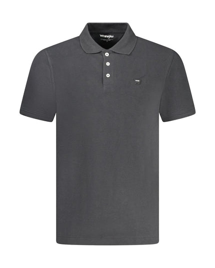 Wrangler Black Cotton Polo Shirt