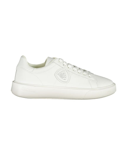 Blauer White Leather Men Sneaker