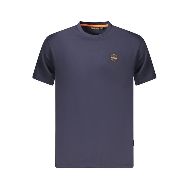 Napapijri Blue Organic Cotton Men T-Shirt