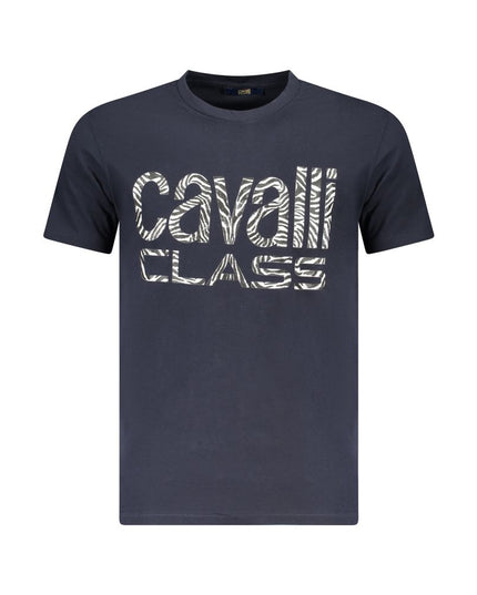 Cavalli Class Blue Cotton Men T-Shirt