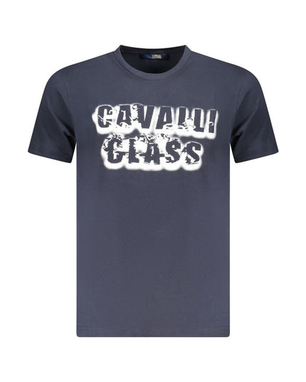 Cavalli Class Blue Cotton Men T-Shirt