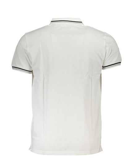 Cavalli Class White Cotton Men Polo Shirt