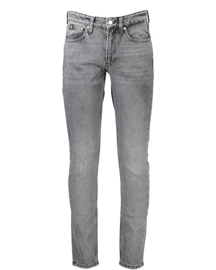 Calvin Klein Gray Cotton Men Jeans