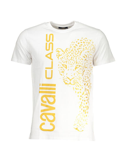 Cavalli Class White Cotton T-Shirt