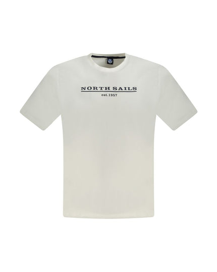 North Sails White Cotton Men T-Shirt