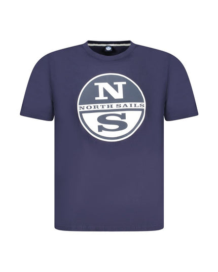 North Sails Blue Cotton Men T-Shirt