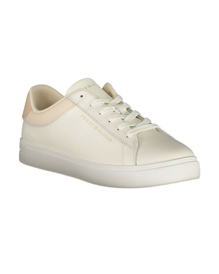 Tommy Hilfiger Beige Leather Women Sneaker