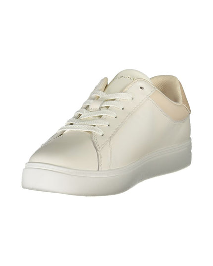 Tommy Hilfiger Beige Leather Women Sneaker
