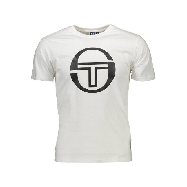 Sergio Tacchini White Cotton Men T-Shirt