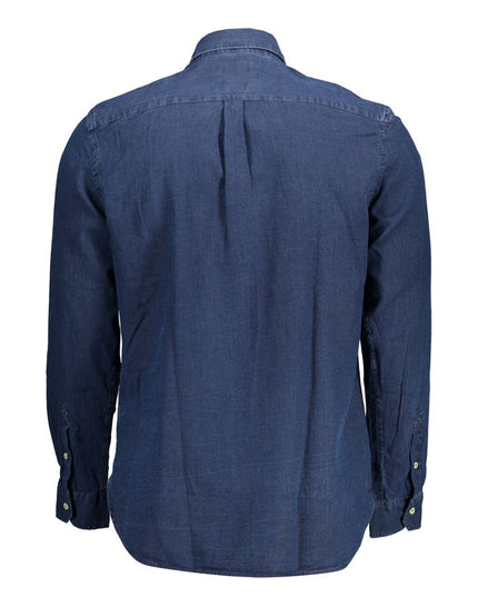 U.S. POLO ASSN. Blue Cotton Men Shirt