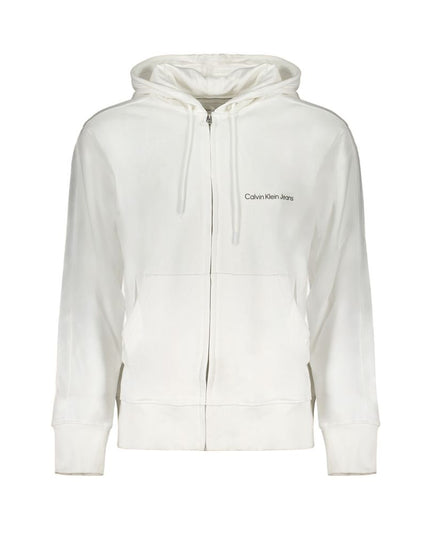 Calvin Klein White Cotton Men's Hooded Sweater