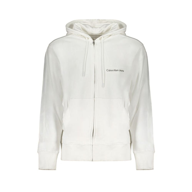 Calvin Klein White Cotton Men's Hooded Sweater
