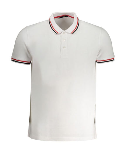 Cavalli Class White Cotton Polo Shirt