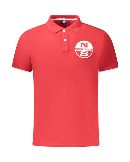 North Sails Red Cotton Men Polo Shirt