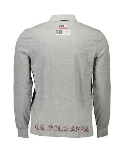 U.S. POLO ASSN. Gray Cotton Men Polo Shirt