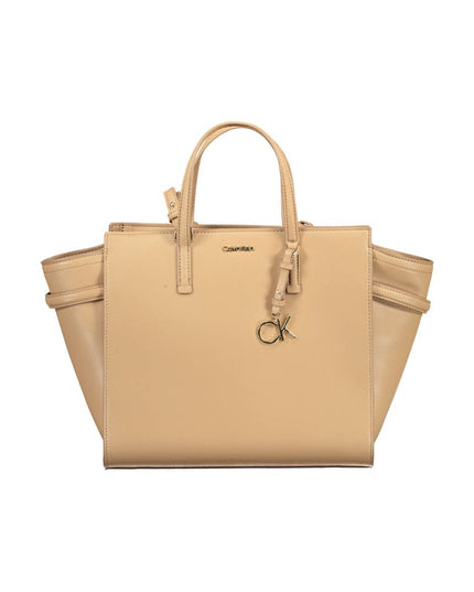 Calvin Klein Beige Polyester Women Handbag