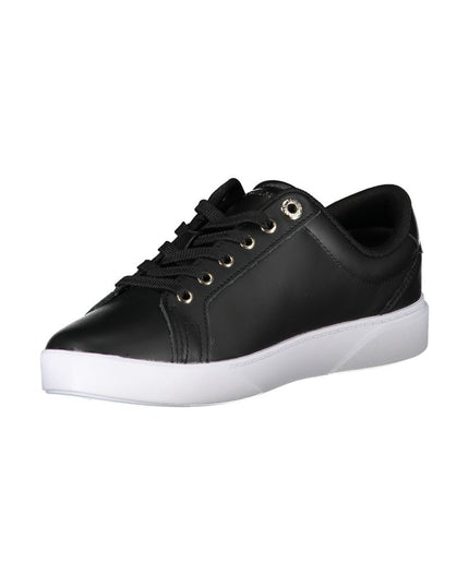 Tommy Hilfiger Black Leather Women Sneaker