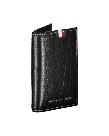 Tommy Hilfiger Black Leather Men Cardholder