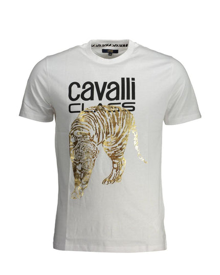 Cavalli Class White Cotton T-Shirt