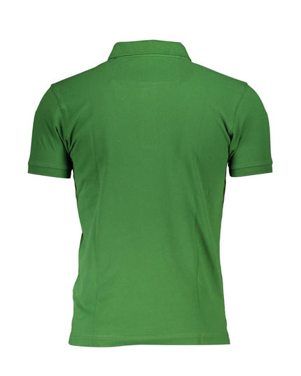 La Martina Sleek Green Slim Fit Polo with Contrast Detail