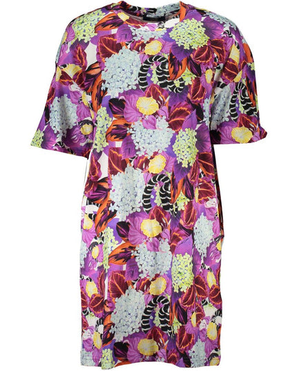 Cavalli Class Purple Cotton Dress