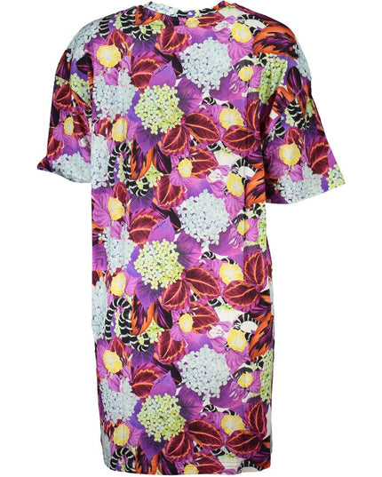 Cavalli Class Purple Cotton Dress