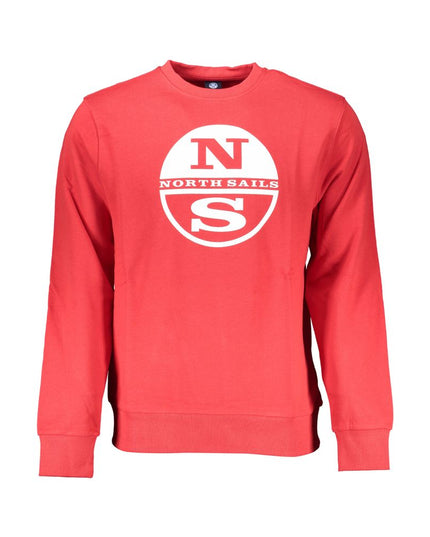 North Sails Red Cotton Men Sweater