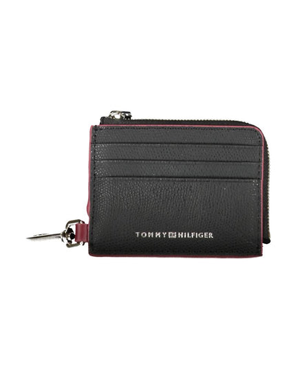 Tommy Hilfiger Chic Leather Card Holder with Snap Hook