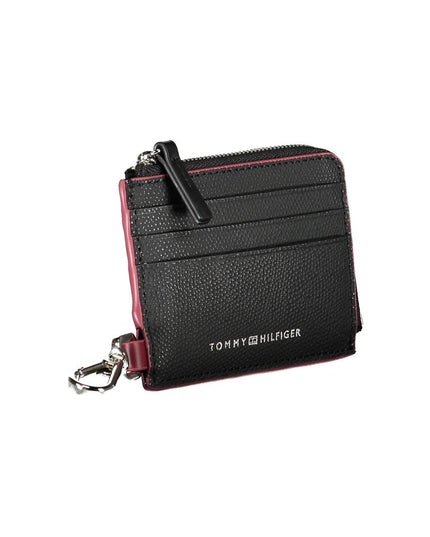 Tommy Hilfiger Chic Leather Card Holder with Snap Hook