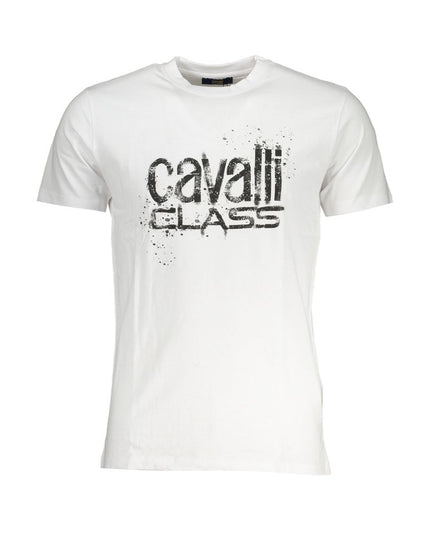 Cavalli Class White Cotton T-Shirt