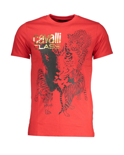 Cavalli Class Red Cotton T-Shirt