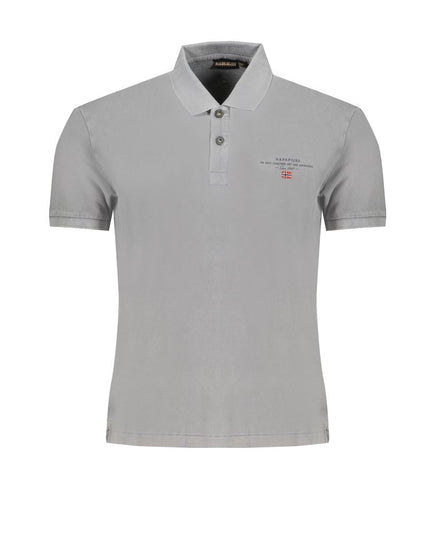 Napapijri Brown Cotton Men Polo Shirt