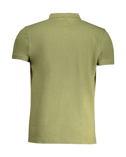 Cavalli Class Green Cotton Polo Shirt