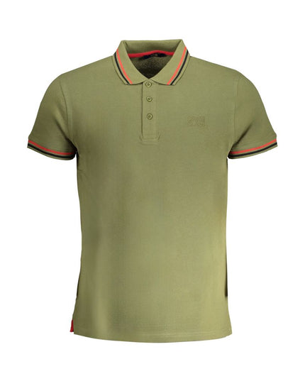 Cavalli Class Verde Cotton Men Polo Shirt