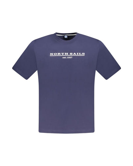 North Sails Blue Cotton Men T-Shirt