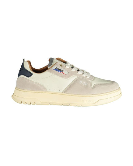 Blauer White Polyethylene Men Sneaker