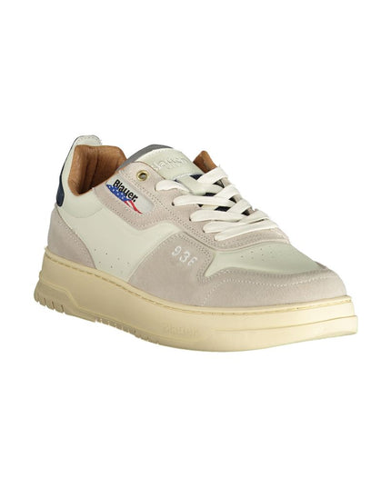 Blauer White Polyethylene Men Sneaker