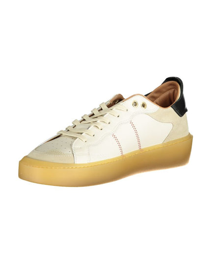 Blauer White Leather Men Sneaker