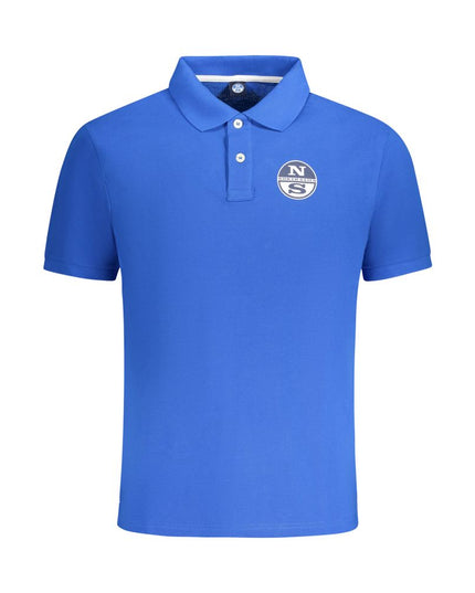 North Sails Blue Cotton Men Polo Shirt